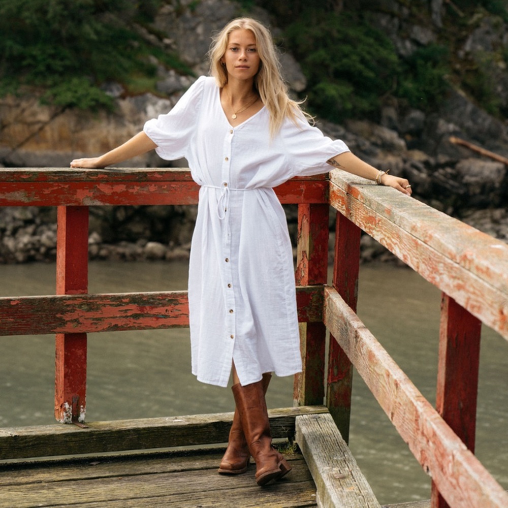 Jackson Rowe White Midi Dress